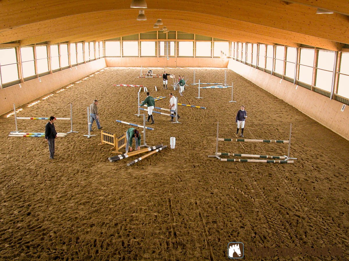 Springreiten Hindernisse im Parcours